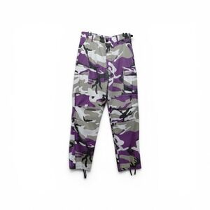 Rothco BDU Purple Camo Pants SM Reg Button Fly Flap Pockets‎